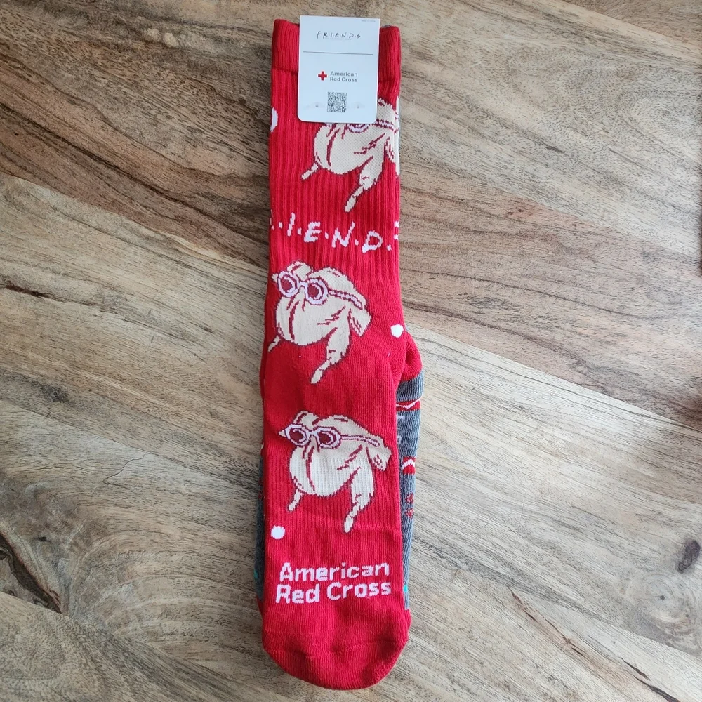 Friends Central Perk and American Red Cross Snowflake Socks